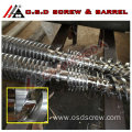 Conical twin extruder screw and barrel for pvc pipes profile windor plastic door Weber92/188 80/156 65/132 55/110 50/105